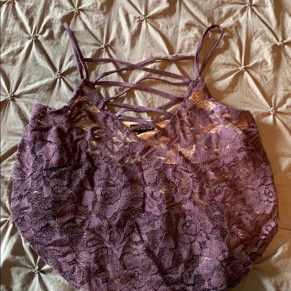 Express lace crop top